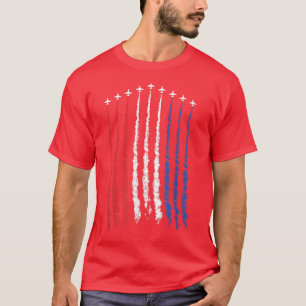 T-shirt Joyeux 4 juillet USA Rouge Blanc Bleu Air Force