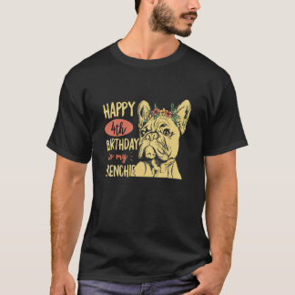 T-shirt Joyeux 4ème Anniversaire À Ma Citation Française P