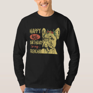 T-shirt Joyeux 4ème Anniversaire À Ma Citation Française P