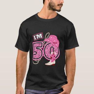 T-shirt Joyeux 50e anniversaire Cowgirl Fermier Cowboy 50