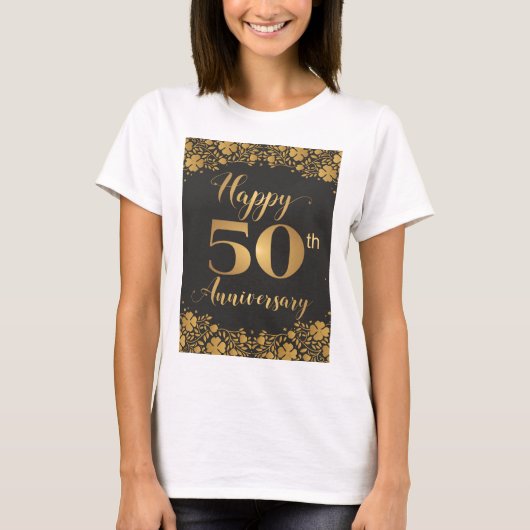 T-shirt Joyeux 50e anniversaire Jublilee Mariage d'or (Devant)
