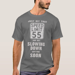 T-shirt Joyeux 55ème anniversaire avec vitesse limitée S