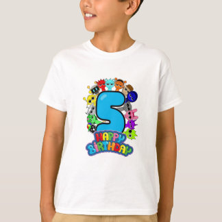 T-shirt Joyeux 5e anniversaire Sprunki - Simon Funbot Oren