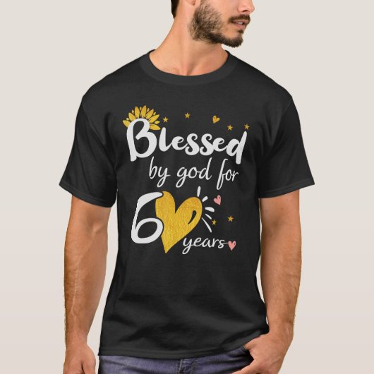 T-shirt Joyeux 60 ans bénis par Dieu pour heureux 60e anni (Devant)