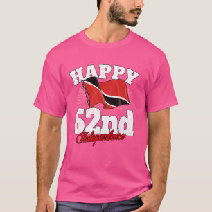T-shirt Joyeux 62e Indépendance Trinité-et-Tobago, Drapeau