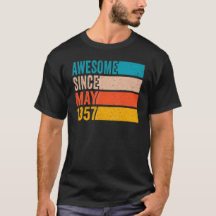 T-shirt Joyeux 65e anniversaire fête 65 ans Awesome Sinc