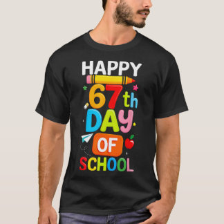 T-shirt Joyeux 67e jour d'école Enseignant Enfants Six Sep