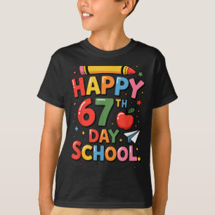 T-shirt Joyeux 67e jour d'école - J'ai survécu 67 jours de