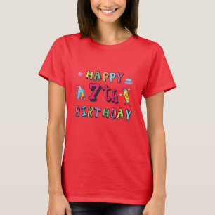 T-shirt Joyeux 7e anniversaire 7 ans souhaits