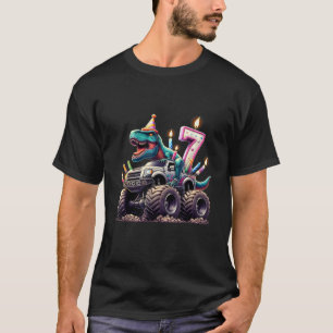 T-shirt Joyeux 7e anniversaire Je suis 7 Dinosaure Drôle T