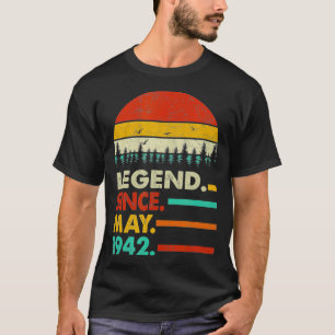 T-shirt Joyeux 80e anniversaire fête 80 ans légende depuis