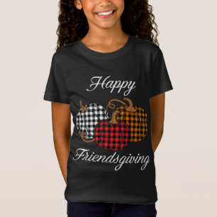 T-Shirt Joyeux Action d'Amabilité Plaid Thanksgiving