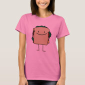 T-shirt Joyeux aliments Sandwich souriant (Devant)