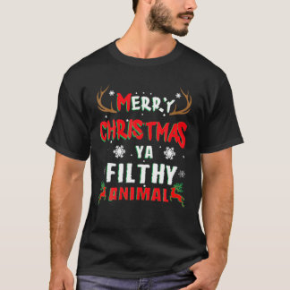 T-shirt Joyeux animal de Noël sale Ya