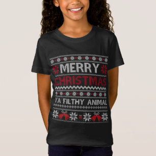 T-Shirt Joyeux animal de Noël sale Ya laide Sweater Styl