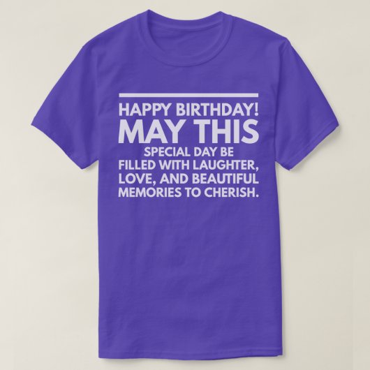 T-shirt Joyeux anniversaire (Design devant)