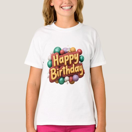 T-shirt joyeux anniversaire (Devant)