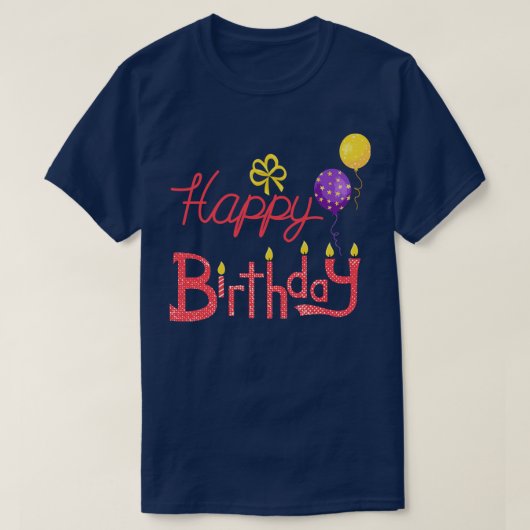 T-shirt Joyeux anniversaire (Design devant)