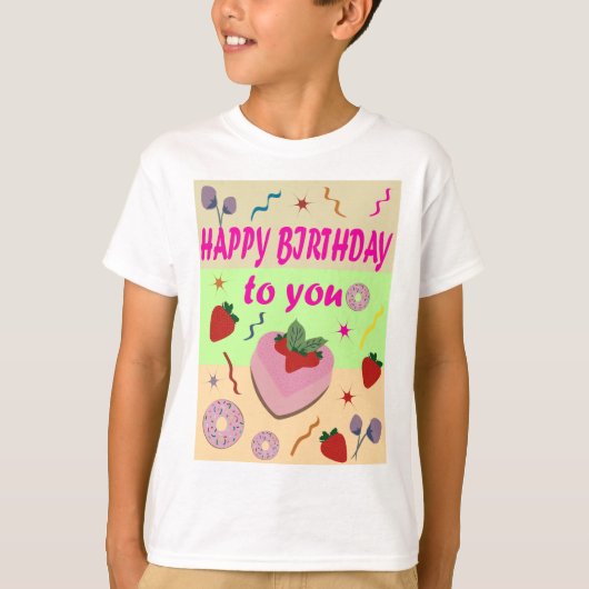 T-shirt Joyeux anniversaire (Devant)