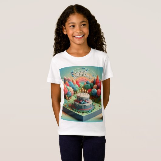 T-Shirt Joyeux Anniversaire (Devant entier)