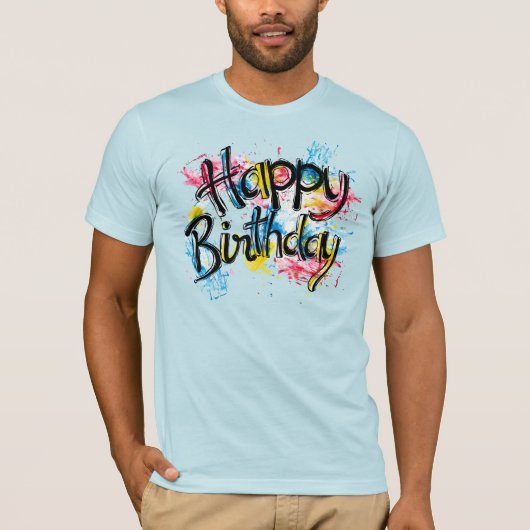 T-shirt Joyeux anniversaire (Devant)