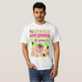 T-shirt Joyeux anniversaire (Devant entier)