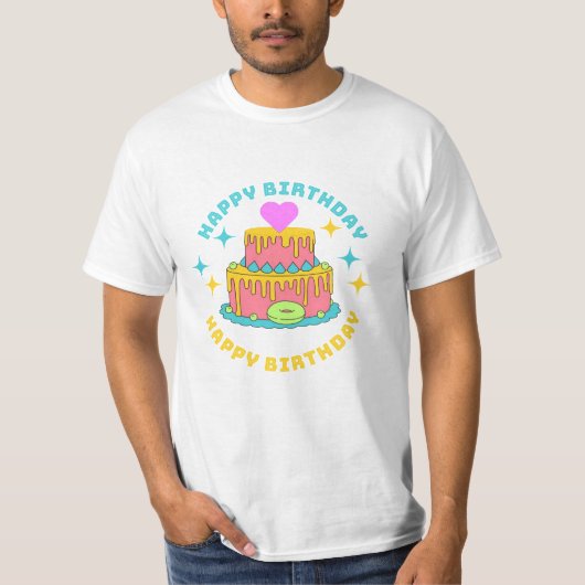 T-shirt Joyeux anniversaire (Devant)