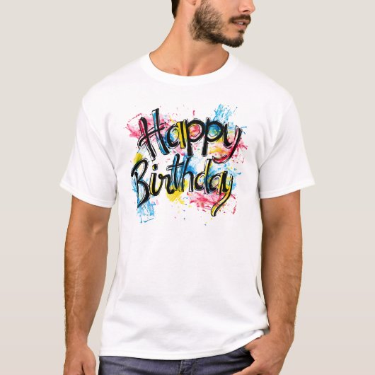 T-shirt Joyeux anniversaire (Devant)
