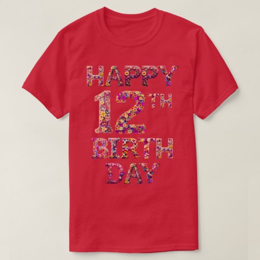 T-shirt Joyeux anniversaire 12e (Design devant)