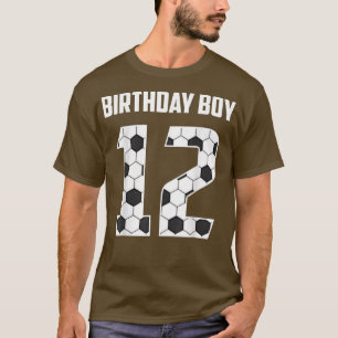 T-shirt Joyeux Anniversaire 12ème 12 ans Cadeaux de footba