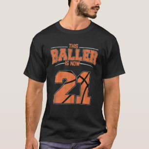 T-shirt Joyeux anniversaire 21 ans Basketball Garçons Ving