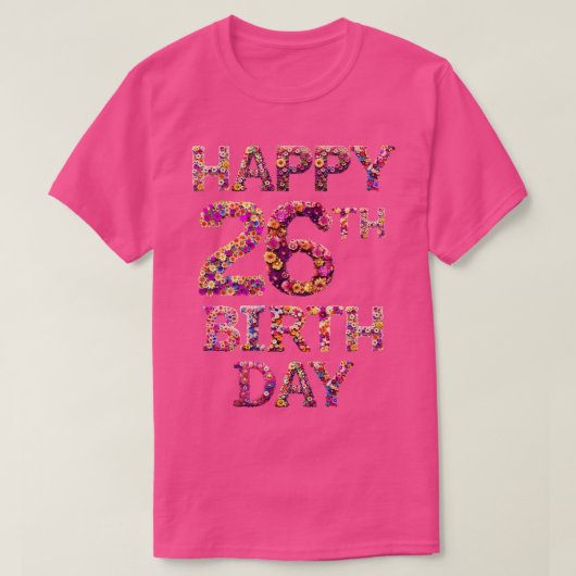 T-shirt Joyeux anniversaire 26e (Design devant)