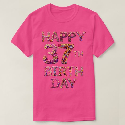 T-shirt Joyeux anniversaire 37e (Design devant)