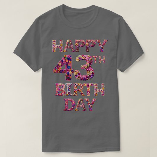 T-shirt Joyeux anniversaire 43e (Design devant)
