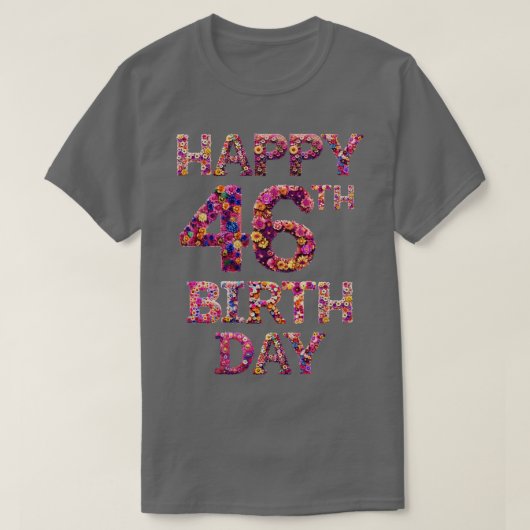T-shirt Joyeux anniversaire 46e (Design devant)