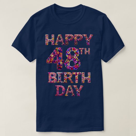 T-shirt Joyeux anniversaire 48e (Design devant)