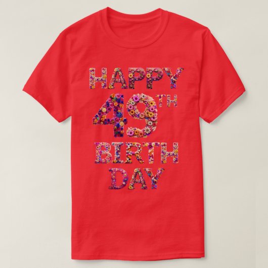 T-shirt Joyeux anniversaire 49e (Design devant)