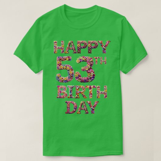 T-shirt Joyeux anniversaire 53e (Design devant)