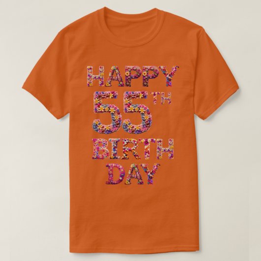 T-shirt Joyeux anniversaire 55e (Design devant)