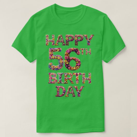 T-shirt Joyeux anniversaire 56e (Design devant)