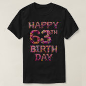 T-shirt Joyeux anniversaire 63e (Design devant)
