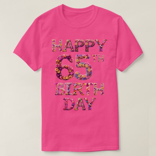 T-shirt Joyeux anniversaire 65e (Design devant)