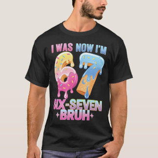 T-shirt Joyeux Anniversaire 7 Ans J'avais 6 Ans Maintenant