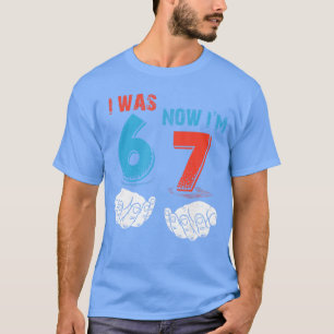 T-shirt Joyeux Anniversaire 7 Ans J'avais 6 Ans Maintenant
