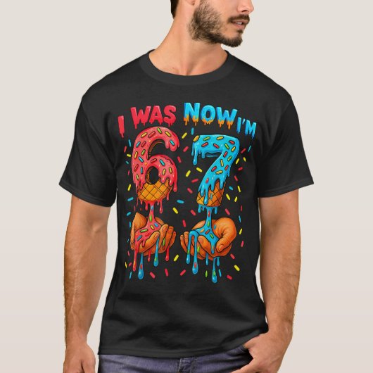 T-shirt Joyeux Anniversaire 7 Ans J'étais 6 Maintenant J'a (Devant)