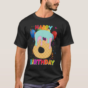 T-shirt Joyeux anniversaire 8e fête de crème glacée 8 ans