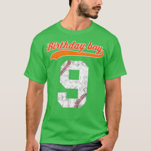 T-shirt Joyeux Anniversaire 9e 9 ans Vieux Baseball Cadeau