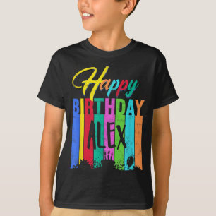 T-shirt Joyeux Anniversaire Alex Cadeau Personnalisé Nom P