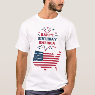 T-shirt joyeux anniversaire amérique