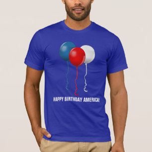 T-shirt Joyeux anniversaire Amérique (ballons)